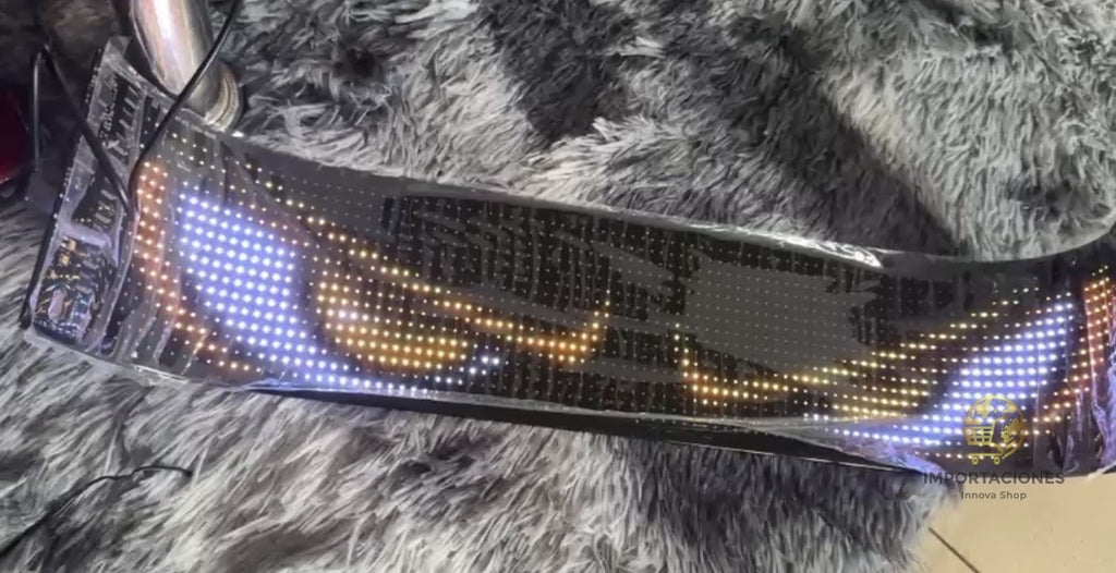 LEDs Ojos Animados para Parabrisas 12x59cm — Programable por App